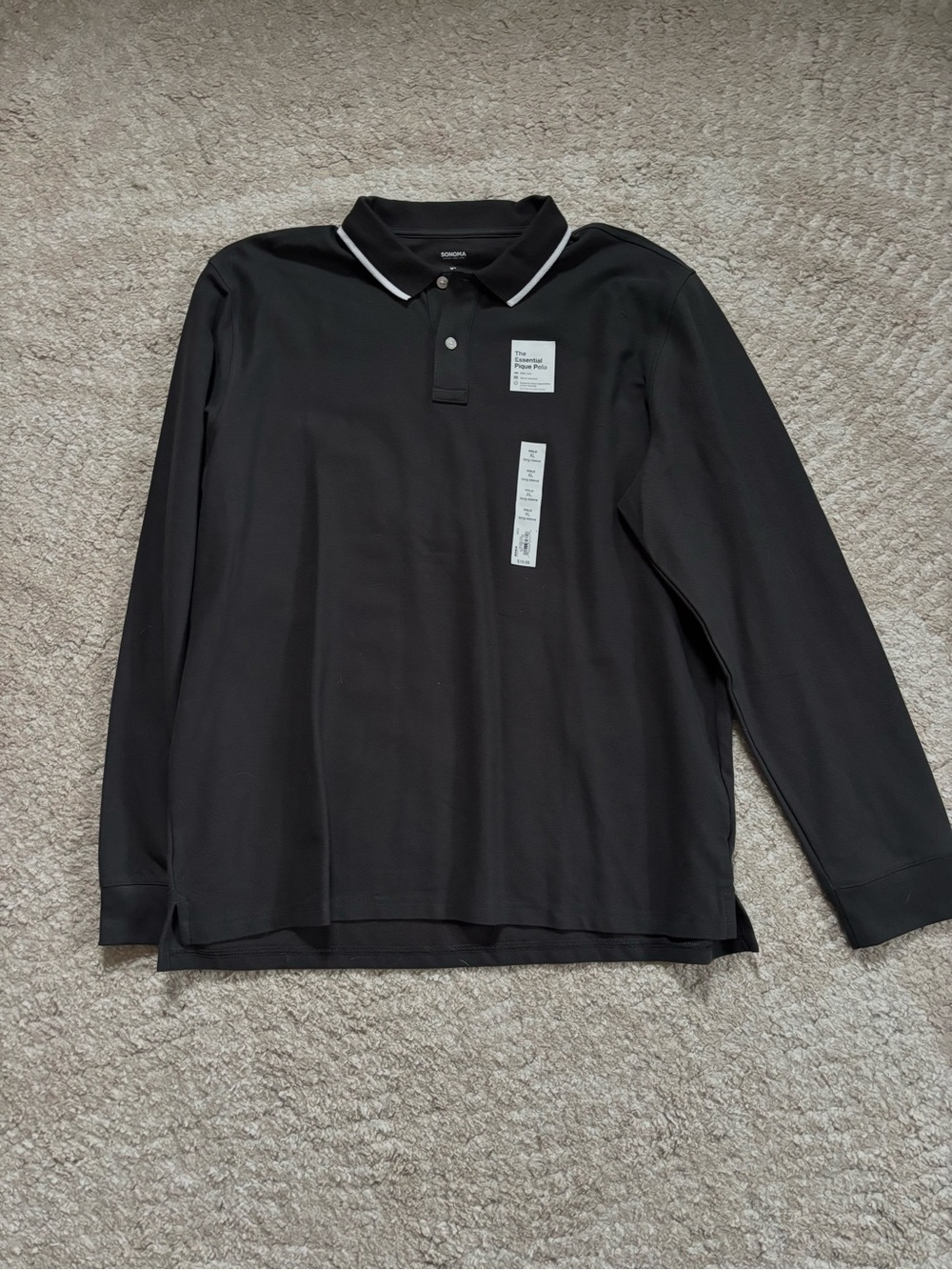 Sonoma Long-Sleeve Polo with White Trim